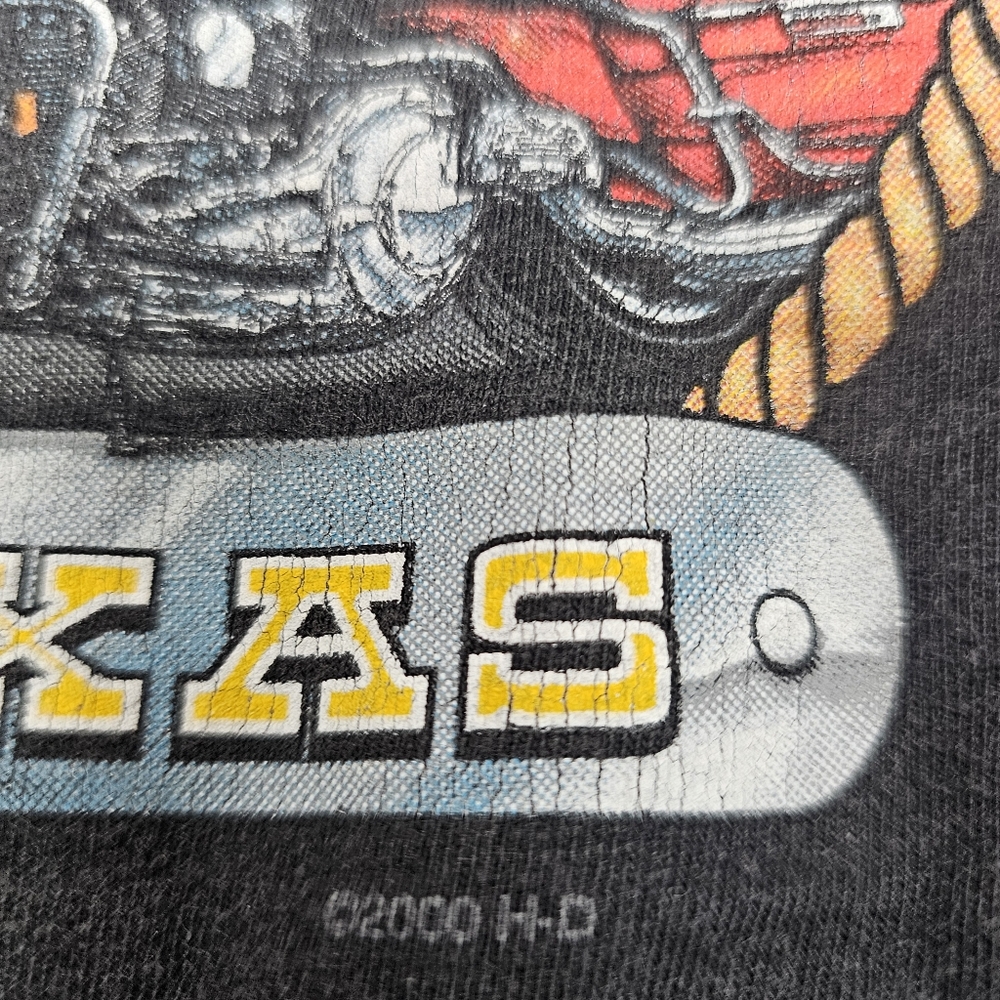 Harley Davidson Vintage Y2K T-Shirt Large Dallas Allen Texas Saloon Biker 2000 - Picture 3 of 7